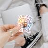 (3 Pcs) Let Your Light Shine Matthew 5:16 Bible Verse Vinyl Decals with Floral Light Bulb, Christian Faith Stickers, Inspirational Waterproof Stickers for Laptops, Bibles & Gifts for Christian Women view 2