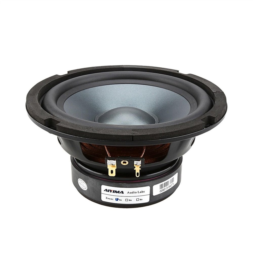 ABLNLPYOC 1Pc 6.5 Inch Mid Woofer Speaker HiFi Fever Bass Loudspeaker 4 8 Ohm 50W Bookshelf Floor Sound Music DIY Speakers Column(8 Ohm Speaker)