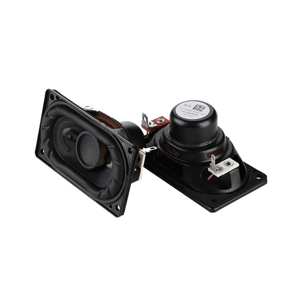 ABLNLPYOC 2Pcs Mid-woofer Audio Speakers Driver 80x44mm 8 Ohm 15W Long Stroke Enthusiast Bass Home Thater Loudspeaker