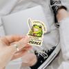 (3 Pcs) Funny Frog Meme Sticker  I Slept Like Shit So Today I Will Be Choosing Violence Cute Angry Frog Vinyl Decal for Laptops, Water Bottles, Journals & Adult Humor Gifts view 2