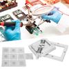 BGA Reballing Rework Station HT 90, BGA Rework Station with Diagonal Template, Aluminum Alloy Tin Planting Station for Computer CPU Phone Welder Kits, Includes 10Pcs view 3