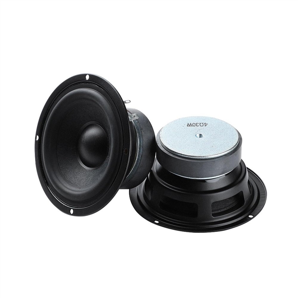 ABLNLPYOC 2Pcs 4.5 Inch Full Range Speaker 4 Ohm 30W HiFi Stereo Music Loudspeaker Home Theater Power Amplifier Speaker