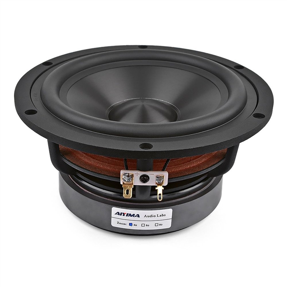 ABLNLPYOC 6.5 Inch Audio Midrange Bass HiFi Speakers 120 Magnetic 60W 30 Core Woofer Music Loudspeaker for Bookshelf Home Theater(4 Ohm Speaker)
