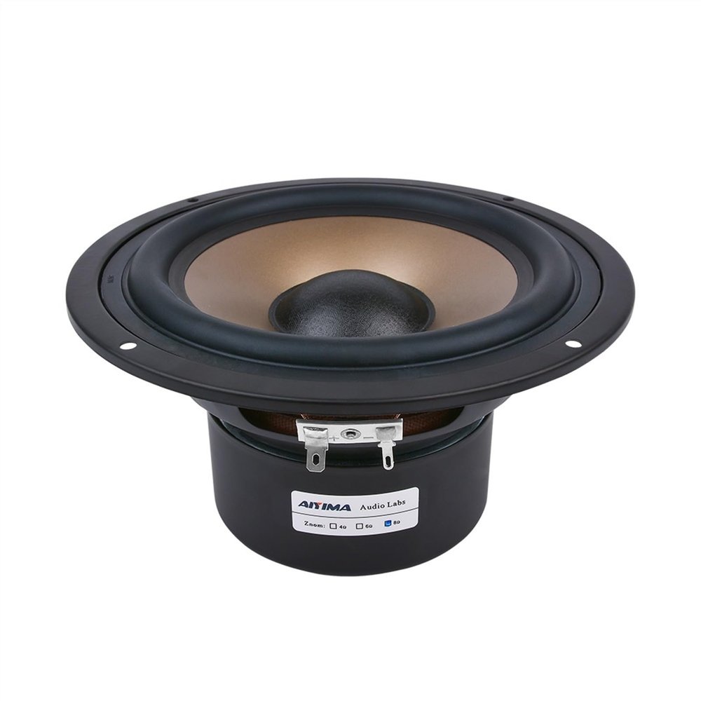 ABLNLPYOC 1Pc 6.5 Inch Bass Speaker 4 8 Ohm 120W HiFi Subwoofer Audio Speakers Woofer Loudspeaker for Home Theater Caixa De Som(8Ohm)