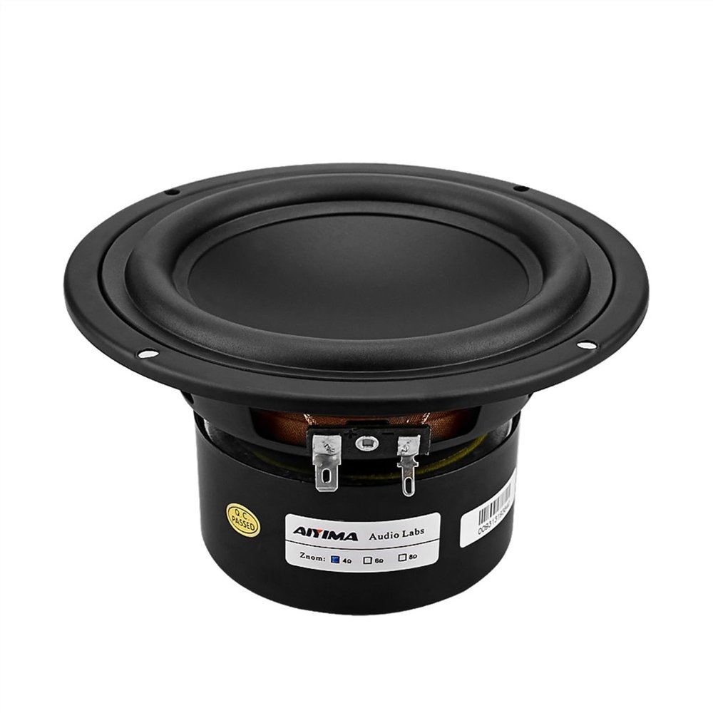 ABLNLPYOC 5.25 Inch Subwoofer HiFi Sound Speaker Strong Bass DIY Audio Computer Speakers 4 8 Ohm 40 W Loudspeaker for Sound System(4 Ohm Speaker)