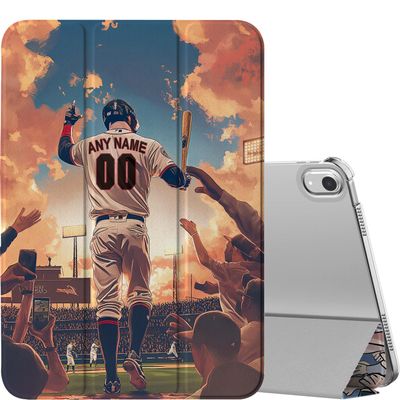 IKPYTREE Custom Name/Number Case for iPad mini A17 Pro 7th/6th Gen .3 inch 2024/2021 & 7.9 inch 5th/4th Gen 2019/2015,with Baseball Lover's,with Pencil Holder(San Francisco White)