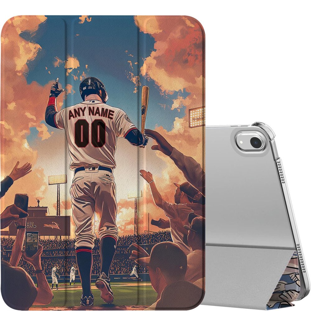 IKPYTREE Custom Name/Number Case for iPad mini A17 Pro 7th/6th Gen .3 inch 2024/2021 & 7.9 inch 5th/4th Gen 2019/2015,with Baseball Lover's,with Pencil Holder(San Francisco White)