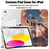 IKPYTREE Custom Name/Number Case for iPad mini A17 Pro 7th/6th Gen .3 inch 2024/2021 & 7.9 inch 5th/4th Gen 2019/2015,with Baseball Lover's,with Pencil Holder(San Francisco White) view 3