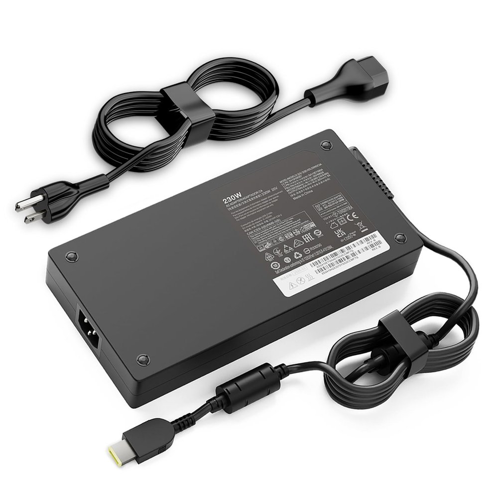 230W 20V 11.5A Laptop Charger Compatible with Lenovo, Legion Slim 7 7i 5 S7 C7 Y540 Y545 Y740 Y7000 15ACH6, ThinkPad P1 P15 P16 P71 LOQ 16 15 ThinkBook 16p NX Square Yellow Tip Power Supply AC Adapter