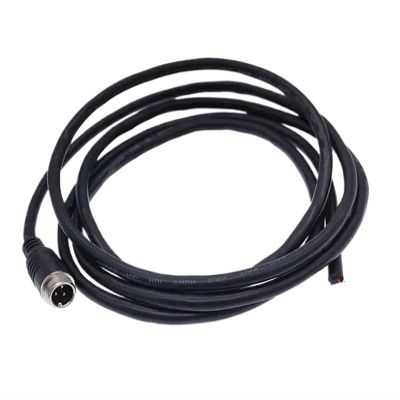 2m GX12 cable connector 2pin 3pin 4pin connector extension cable plug male and female M12 5pin 6pin black(5Pin male)