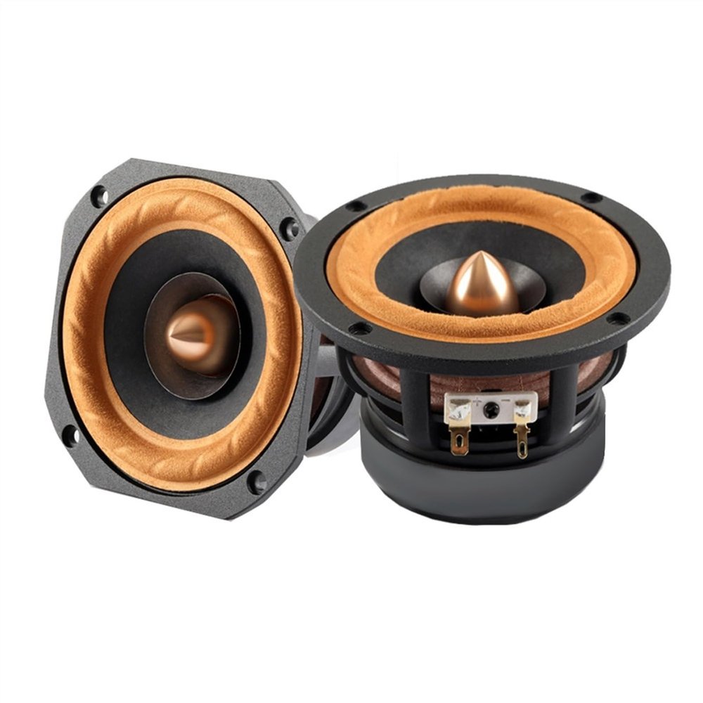 ABLNLPYOC 1Pcs 4Inch Audio Portable Full Range Speaker 4/8 Ohm 30W Altavoz Column DIY Speakers Altavoces Parlantes for Home Theater(Round 8 Ohm Speaker)