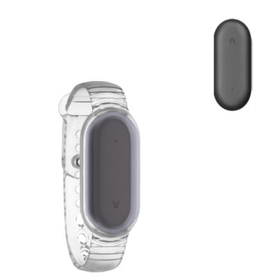 TPU Wristband for PLAUD NotePin, Lightweight Adjustable Strap for AI Voice Recorder (Transparent)