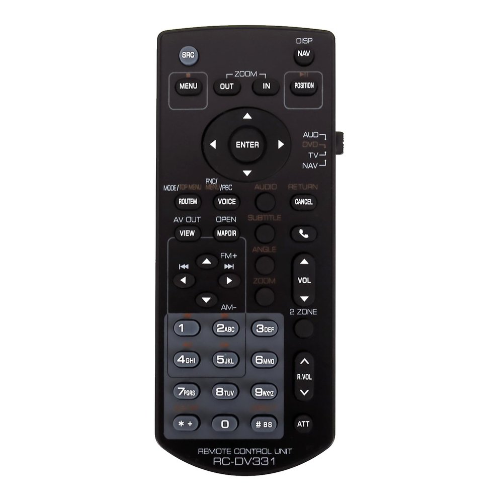 Replacement Remote Control RC-DV331 KNA-RCDV331 Compatible for Kenwood Car Stereo System DNX6460BT DMX7705S DNX891HD DNX7710BT DNX771HD DNX571EX DNX5710BT DNX691HD DNX571HD DNX996XR DNR476S DNX696S