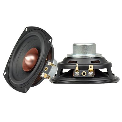 ABLNLPYOC 2Pcs 4Inch Audio Portable Speakers Full Range Middle Bass 4Ohm 25W Midrange Speaker DIY for Home Theater Sound System(Round 4Ohm)