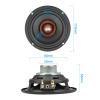 ABLNLPYOC 2Pcs 4Inch Audio Portable Speakers Full Range Middle Bass 4Ohm 25W Midrange Speaker DIY for Home Theater Sound System(Round 4Ohm) view 2