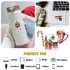 12 Pcs Farmhouse Christmas Stickers Set, Rustic Red Holiday Decals Truck, House, Tree, Santa Mail, Mug, Lantern, and Candy Cane, Stickers for Laptop, Bottle, Journal, Scrapbook, Wrapping 5 Inches view 3