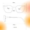 DOERAYMI Blue Blockers Glasses for Women, Bluelight Glasses with Cat Eye Frame for Style, Comfort, Eye Strain Relief (Metal, purple) view 4
