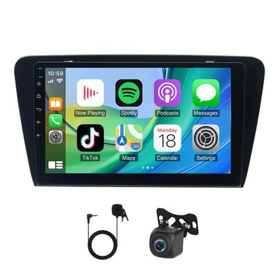 10 Inch Android 15 Car Stereo for Skoda Octavia 2013-2018 with Wired CarPlay & Android Auto, Split Screen GPS Navigation and Mirror Link 2GB+64GB DSP Radio Player