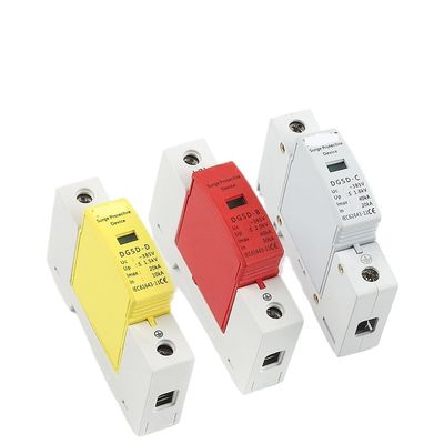 1P Din Rail Type AC SPD Lightning Surge Protector 10~20KA 20~40KA 30~60KA House Protective Low-Voltage Arrester Device 385V(30-60KA)