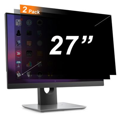 2 Pack 27 Inch Privacy Screen Filter for 16:9 Widescreen Monitor - Anti-Glare, Blue Light Blocking, Easy Installation | Desktop PC Privacy Shield