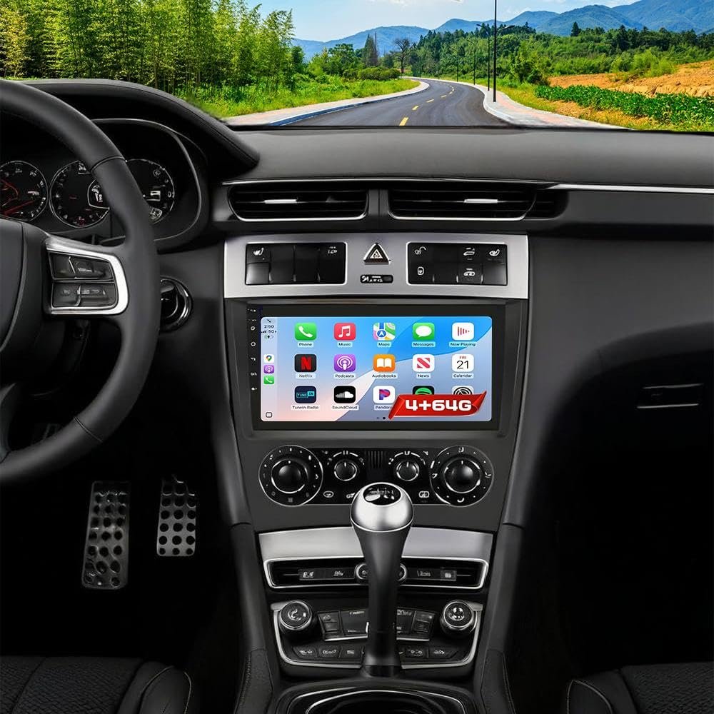 9 Inch 4+64G Car Stereo for Mercedes Benz CLK CLC G-Class W203 W209 2003-2009 Touch Screen Double Din Head Nuit GPS Navi with Carplay Android Auto Upgrade Bluetooth Dsp Navigation GPS