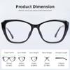 DOERAYMI Blue Light Glasses for Woman with Square Decoration,Reading Glasses for office & computer games view 2