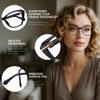 DOERAYMI Blue Light Glasses for Woman with Square Decoration,Reading Glasses for office & computer games view 4