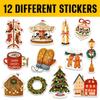 12 Pcs Classic Christmas Stickers Set  Gift for Parents, Friends, Brothers, Sisters, Teachers, Students  Ideal for Laptops, Water Bottles, Notebooks, Scrapbooks, Gift Wrapping 3 Inches view 2