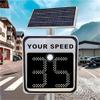Solar LED Speed Limit Sign, Radar Feedback Board, Aluminum, Ideal for Highways & Speed-Limited Roads(60x90cm/24 x35,White) view 1
