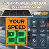 Solar LED Speed Limit Sign, Radar Feedback Board, Aluminum, Ideal for Highways & Speed-Limited Roads(60x90cm/24 x35,White) view 2