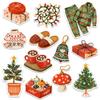 12 Pcs Cozy Home Christmas Stickers Set, Hygge Holiday Decals Sweater, Cocoa, Tree, Slippers, Gifts, Pajamas, and Lights, Festive Stickers for Laptop, Bottle, Journal, Scrapbook, Wrapping 3 Inches view 1