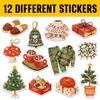 12 Pcs Cozy Home Christmas Stickers Set, Hygge Holiday Decals Sweater, Cocoa, Tree, Slippers, Gifts, Pajamas, and Lights, Festive Stickers for Laptop, Bottle, Journal, Scrapbook, Wrapping 3 Inches view 2