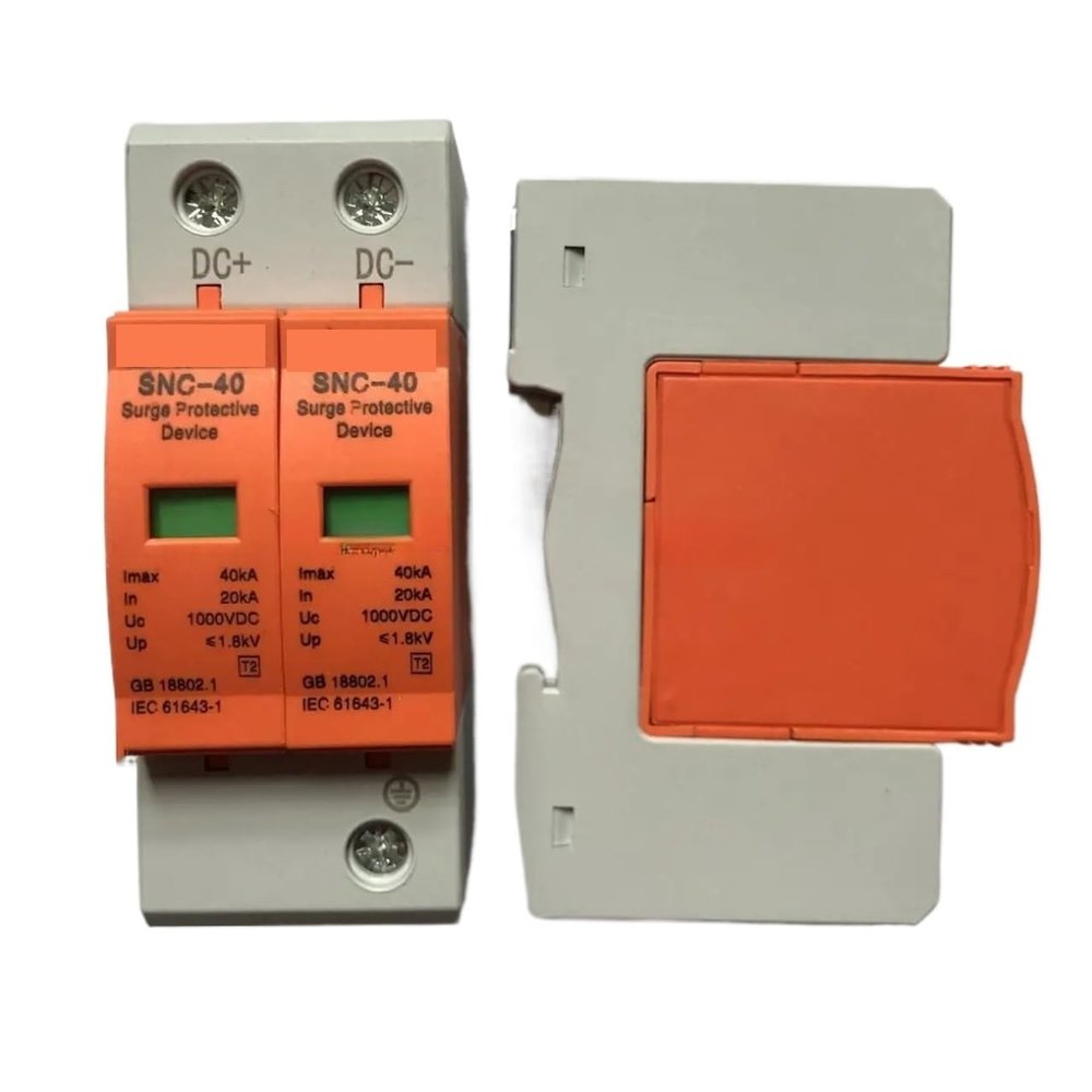 SPD DC 500V 800V 1000V Surge Protective Device 2P 20KA~40KA Low-Voltage Arrester House din Rail 2 Poles Protector DC1000V(DC800V)
