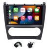9inch Android 15 Car Stereo Radio for C-Class W203 2003-2009 with Wireless CarPlay & Android Auto, 4G RAM 64G ROM GPS Navigation Bluetooth WiFi Steering Wheel Control view 4