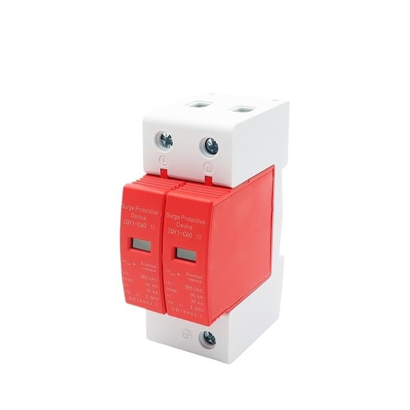 AC SPD 1P 2P 3P 4P 30KA~60K AC 385V House Lightning Surge Protector Protection Low-Voltage Arrester Device(1P,20KA-40KA)