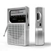 Radios Portable AM FM,Small Radio with 3.5 Input for Headphones Earphone Analog Tuning,Transistor Pocket Radio with Hand Strap,Used for Running/Walking/Traveling(Silver) view 1