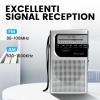 Radios Portable AM FM,Small Radio with 3.5 Input for Headphones Earphone Analog Tuning,Transistor Pocket Radio with Hand Strap,Used for Running/Walking/Traveling(Silver) view 4