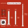 Security Camera Pole, Outdoor Camera Mount, Monitoring Pole, Surveillance Camera Mounting Stand, Stand for Outdoor CCTV Camera Systems(300cm/118in) view 2