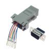 1PCS DB9 Female/Male DB9 to RJ45 Adapter Connector Rs232 Modular Cab-9as-fdte to Rj45 for Computer(Male) view 1