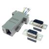 1PCS DB9 Female/Male DB9 to RJ45 Adapter Connector Rs232 Modular Cab-9as-fdte to Rj45 for Computer(Male) view 3