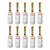 10PCS Pure Copper Gold Plated 4mm Banana Connector(10 Red) view 2
