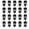 20PCS 32A 4mm 5 Colors Banana Socket Terminal Female Jack Panel Mount Socket Binding Post Wire Connector Insulated(LW Black x 20pcs) view 2
