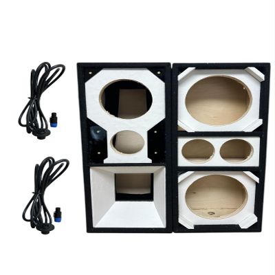 8" Brazilian Style Chuchera Speaker Box for Two 8" Speakers and 2 Tweeters and 1La 1 Driver 1 Tweeter Box Vented Enclosure for Car