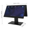 Walfront 15.6in Dual Screen Touch Screen POS System for Small Business Retail All in One Cash Register Electronic POS Terminal LCD Display (US Plug) view 2
