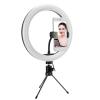 10 Inch USB Desktop Fill LED, Dimmable LED with Tripod, 3 Color Temperatures Brightness, 10% 100% Dimming, for Live Broadcast, Video view 3