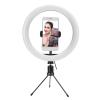 10 Inch USB Desktop Fill LED, Dimmable LED with Tripod, 3 Color Temperatures Brightness, 10% 100% Dimming, for Live Broadcast, Video view 4
