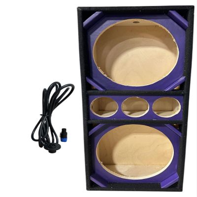 12 inche Brazilian Style Chuchera Speaker Box for Two 12'' Speakers & Three Tweeters Vented Enclosure for Car (Purple)