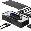 VBESTLIFE USB C Hub & M.2 SSD Enclosure, 13 in 1, 10Gbps, 40 60Hz HDMI Output, RJ45 Gigabit Ethernet, USB A Type C, 100W PD, for PC Latop (US Plug) view 1