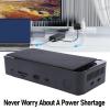 VBESTLIFE USB C Hub & M.2 SSD Enclosure, 13 in 1, 10Gbps, 40 60Hz HDMI Output, RJ45 Gigabit Ethernet, USB A Type C, 100W PD, for PC Latop (US Plug) view 2