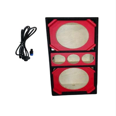 12 inche Brazilian Style Chuchera Speaker Box for Two 12'' Speakers & Three Tweeters Vented Enclosure for Car (red)